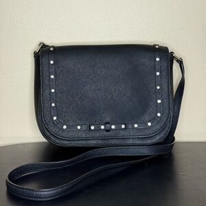 Kate Spade Saffiano Leather Carsen Laurel Way Black Crossbody Bag